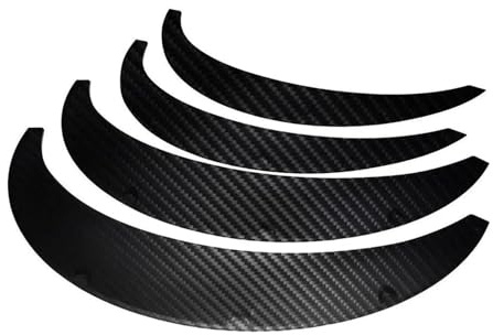 Auto Radlauf Schutz 3,5 Zoll/90 Mm Universal-Kotflügelverbreiterungen Für Autos Extra Breite Karosserie Radkästen Kotflügelschutz 4-teilige Auto-Radaugenbrauen(Carbon Black)