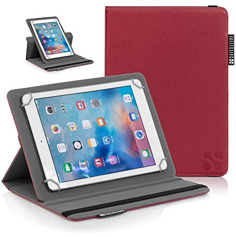 SafeSleeve iPad EMF Radiation Blocking Case - Universal Tablet Case for for 9-10 Tablet Computers Including iPad, iPad Air, iPad Pro 9.7, Galaxy Tab 9.7, Nexus 10, Nook HD+ and More - Red