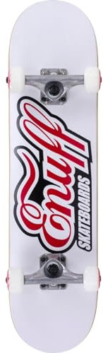 Enuff Skateboards Classic Logo Skateboard, Unisex, Erwachsene, Weiß (Weiß), 19 cm