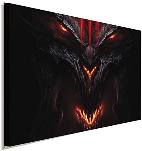 AK ART Diablo III Leinwandbild Kunstdruck Mehrfahrbig Wadbild Wanddeko TOP XXL (40 x 30 cm)