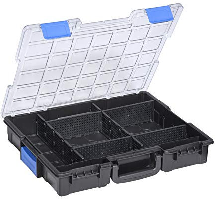 allit Kleinteilekoffer 454260 mit Verbindungsclips, flexiblen Trennstegen und hochschlagfestem Deckel, EuroPlus Pro >K< 8-6, Fahrzeugeinrichtung, Schraubenkoffer, stapelbar