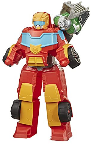 Transformers Rescue Bots Academy Rescue Power Hot Shot verwandelbarer Roboter, Action-Figur mit Lichtern und Geräuschen, ab 3 Jahren, 35 cm, E7591