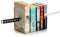 ZWCIBN Buchstützen, dekorativ, modern, Metall, lustig, einzigartig, schwarz, DVD-Buchstützen für Regale, Schreibtisch-Geschenke, Buchständer für Männer und Buchliebhaber