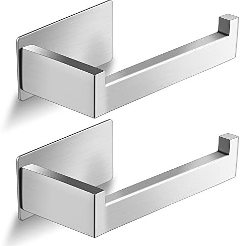 ZUNTO 2 PZ Porta Carta Igienica Portarotolo Carta Igienica Adesivo Porta Rotolo Carta Igienica, Acciaio Inox 304