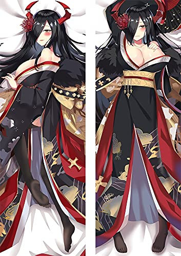 Showkig Anime Kissenbezug für Azur Lane: Kms Friedrich der Große, schöne Mädchen in voller Länge Kissenbezug, Pfirsich Hautkissenbezug, Körperkissenbezug, Dekoration Kissenbezug, 2way Kissenbezug