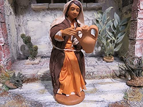 Krippenfiguren Wasserträgerin mit Krug 14/16 cm