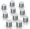 SIGEL BA701 Neodym-Magnete Zylinder, hochglänzend silber, Ø 1x1 cm, 10er-Set SuperDym, Zylindermagnete für Glas-Magnettafeln und Glas-Whiteboards