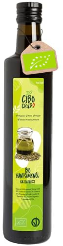 Olio di Canapa Alimentare e Biologico - 500ml. Olio di Semi di Canapa Alimentare Spremuto a Freddo. Olio di Canapa Sativa. Olio di Canapa Per Viso Capelli o Condire.