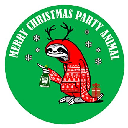 Merry Christmas Party Tier-Bügelbild zum Aufbügeln auf Siebdruck für Stoffe