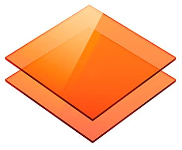 Acrylglas farbig, GS Platte, 3 mm stark, vielfältig verwendbar, INNEN & AUßEN, bruchfestes Marken Acrylglas für Lichtobjekte GS Platte (Orange, 100 x 70cm)