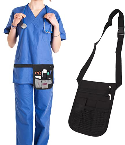 YUYTE Krankenschwester Gürteltasche, Krankenschwester Tasche, Strapazierfähige Aufbewahrungstasche, Krankenschwester Tasche mit Mehreren Fächern für Stethoskope, Spritze, Gaze(Sc