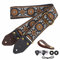 Nefelibata Gitarrengurt, 2 Jacquard-Stickerei Baumwolle Gitarrengurte mit Crazy Horse Leder Enden für Bass, elektrische & akustische, Geschenke für Kinder, Gitarristen