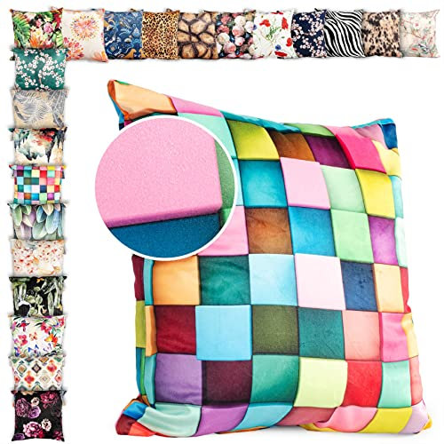 ANRO Kissenbezug Kissenhülle Kissen Deko-Kissen Sofa Kissen Couch Kissen Pixel 40x40cm ohne Füllung