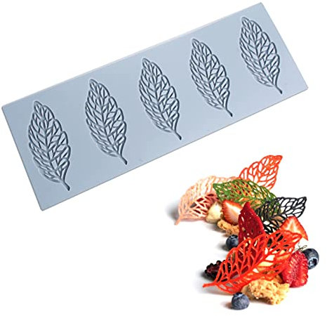 AYNKH Moule en silicone en forme de feuille, pour gâteaux, bonbons, sucettes, outils de décoration de pâtisserie, utilisé pour façonner la pâte à sucre fondue, le chocolat, le fondant