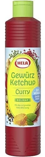 Hela Gewürz Ketchup Curry delikat 30% weniger Zuckersatz 800ml