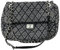 Damen Handtasche Grau Casual Diamant Checker Denim Retro Mode One Shoulder Handtasche, Größe M (US)