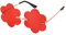 Dazzleimart Sonnenbrille in Blumenform, Retro, trendig, lustig, für Damen und Herren, Weihnachtsdekoration, Partygeschenk (Blumen-Rot)
