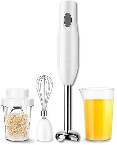 HYQFSAD Hand Blender 150W Electric Stick Blender For Kitchen, Speed Stick Blender With Chopper And Measuring Cup, Cooking Stick For Baby Food Smoothies Soup (Color : B)