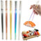 Zamety 5 pares de palillos de acero inoxidable, palillos de sushi aptos para lavavajillas, palillos chinos reutilizables, 5 colores, palillos de metal 23,5 cm, antideslizantes, metal