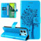 Dcjlbo Cover per Xiaomi Redmi Note 13 Pro 5G Custodia Cover in Pelle Portafoglio a Libro con Fiori Disegni Porta Carte Magnetica Cover Flip Case Cuoio Antiurto Custodia per Redmi Note 13 Pro 5G-Blu