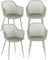 buybyroom Stühle 4er Set, Loungesessel Skandinavisch, Gartenstühle Bequemer,Terrassenmöbel 120 kg belastbar,Grau