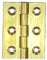 2X Brass Butt Hinge, Original Brass Finish, 50mm x 38mm x 2mm