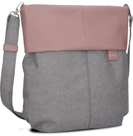 Zwei Damen Umhängetasche Olli OT12 Crossbody-Bag 7 Liter strapazierfähige & wasserabweisende Schultertasche, hochwertige Qualität, Schlüsselring, zusätzlicher Schultergurt, Geheimfach (powder)