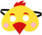 Jtnohx Filz Tiermasken, 10 Stück Halloween Maske für Kinder, Tier Kostüm für Geburtstag Party Supplies（Huhn Masken）