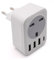 AJP 15W UK to EU Plug Adapter with 3 USB & 1 USB C Ports, 1 Way Grounded Europe Travel Charger for IPHONE X XR XS 8 7 6 6S Plus 5 5S 5C SE 15 Plus/15 Pro/14/14 Plus/14 Pro Max 13 12 11, airpods, IPAD