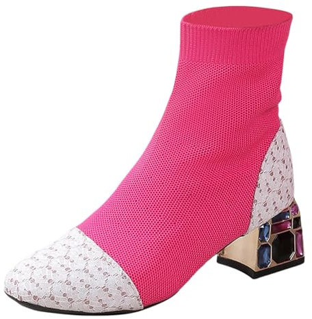 Stivali Donna con Tacco Coperto Stivali Donna con Tacco Coperto Stivali Donna Invernali Scarpe Donna Traforate Stivali Neri Donna Stivali Donna Alti Pantofole Stivaletto Donna Stivaletti Donna