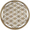 SENTOP HDF0168 Art mural en bois Fleur de vie Mandala sculpté pour l'intérieur (chêne doré, 40 cm)