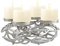 Marrakesch Adventskranz aus Aluminium 30cm rund | Kerzenständer Corone Silber für 4 Kerzen als Weihnachtsdeko innen | Moderne Deko Kerzenhalter Teelichthalter ideal als Aesthetic Herbstdeko