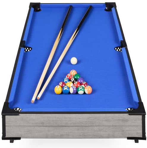 Best Choice Products 40in Tabletop Billiard Table, Pool Arcade Game Table for Living Room, Game Room w/ 2 Cue Sticks, Ball Set, Storage Bag - Gray