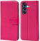 Verco Handyhülle für Samsung Galaxy A16 5G Hülle, Bookcase Tasche Flipcover für Samsung A16 5G Case [Kartenfächer/Aufstellfunktion], Pink