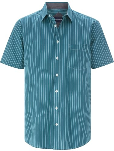 BABISTA Herren Kurzarmhemd Napoleo Petrol, M - 39/40