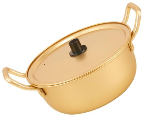 WEKADRIN Aluminum Noodle Cooking Pot Korean Style Ramen Pot Lid Soup and Stew Maker