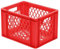 1a-TopStore Transport-Stapelkorb TK 400/270-2, Rot, Wände u. Boden durchbrochen, 400x300x270 mm (LxBxH), mit Grifföffnungen, aus lebensmittelechtem PP