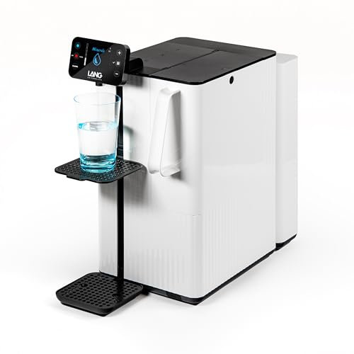 LANGWATER Wasserfilter & Mineralisierung - Osmoseanlage & UV - Heißwasserspender - Ohne Installation - Umweltfreundlich Ohne Plastik - 2 Mineralstoffpacks nicht Inklusive