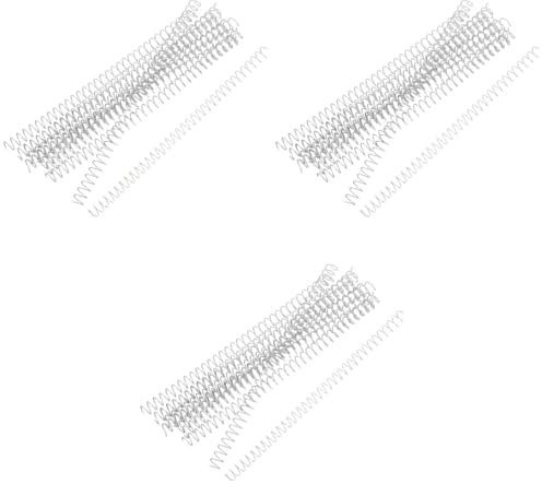 DIYEAH 3 Sätze Schulzeug Drahtbinderücken Kalender Spulen Spiralbinder Kugelbinder Spiralen Ring Spiralbindemaschine Mehrere Blattbinderkreis Planer-binderspulen Eisen Silver 10 Stück * 3