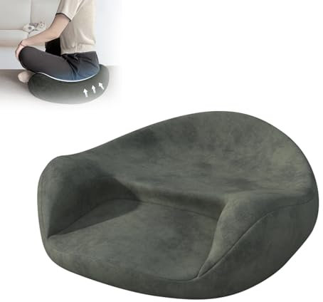 Zertylre Meditationskissen mit Ergonomischem Design,Yogakissen, Modernes, Rutschfestes, Memory-Schaum,Yogakissen Bezug waschbar,Ideal für Yoga, Meditation, Zen - Praxis und Sitzhaltungen(Tiefgrün