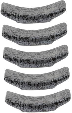 COLLBATH Essstäbchenhalter im Japanischen Stil Tragbar und Leicht zu Verstauen 5 Stück aus Schwarzer Keramik für Küche und Haushalt