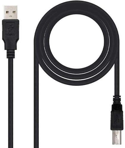 CABLE USB 2.0 para impresora, tipo A/M a B/M, de 4.5 metros de longitud en elegante color negro. Ideal para conexiones rápidas y eficientes, garantizando calidad y rendimiento.
