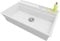 PRIMAGRAN Evier Cuisine en Granit Blanc 78x53cm, Lavabo 1 bac + Kit de Vidage, Évier à Encastrer au meuble 80cm - Oslo Pocket