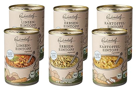 Reichenhof BIO-Eintöpfe 6er Pack I Best of Küchenklassiker (2x Linse, 2x Erbse, 2x Kartoffel)