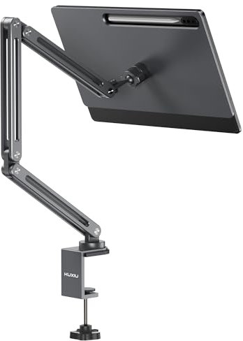 KU XIU Magnetic Stand for Samsung Galaxy Tab 12.4 inch, Foldable Adjustable Arm Mount for Desk, Aluminum Alloy Tablet Holder for Galaxy Tab S10 +/S9+/S9 FE+/S8+/S8+ 5G/S7+/S7 FE LTE