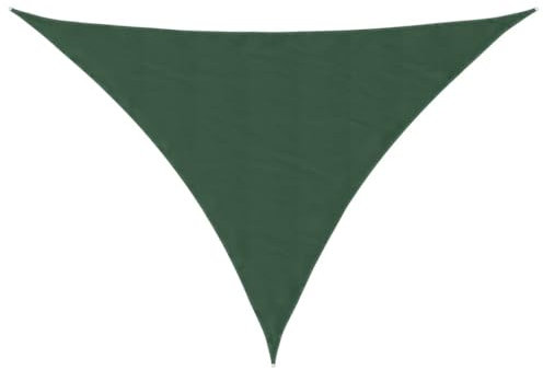 vidaXL Toldo de Vela Triangular de Tela Oxford Verde Oscuro 3x4x5 m, Vela Parasol, Lona Vela Solar, Protector Solar, Velas Parasol, Lona Vela Solar
