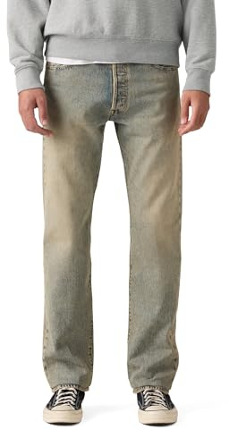Levi's Herren Jeanshose 501 Original mit Knopfleiste, Straight Fit, Blau (Along The Coast), W38/L32
