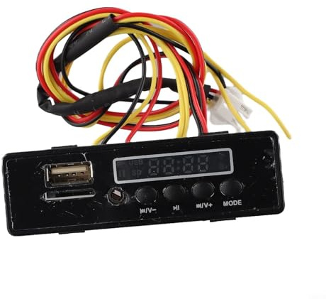 YJDOORPLAY Lecteur de musique pour enfants 12 V pour voitures électriques, MP3, écran USB pour batterie, plastique robuste, tableau à puce en métal (n°1 12 V)