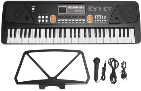 61 Key Electric Keyboard Kit Rechargeable Portable Electric Piano for Kids Birthday Gift