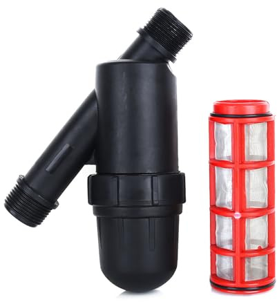 Filtro in linea di irrigazione a gocciolamento y linea, filtro per schermo acciaio inossibile 3/4in 20×13×6. 5cm di cingolio della mesh Polca irrigazione goccia con schermata rete